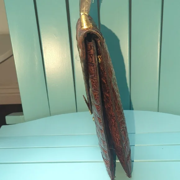 Vintage Brown Crocodile Embossed Handbag 60s - Picture 13 of 13